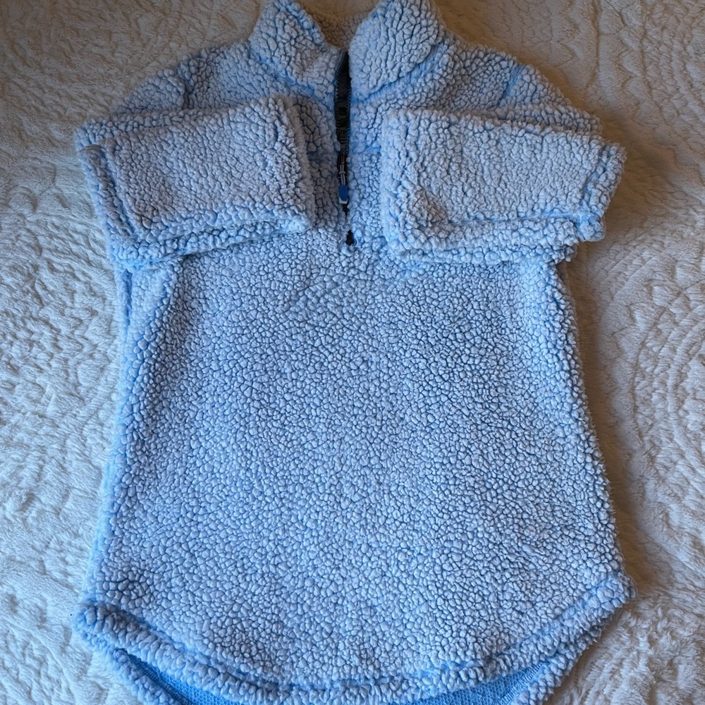 blue teddy jacket S